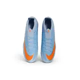 Nike Air Zoom Mercurial Vapor 17 Elite Light Blue and Silver Turf TF Kids Football Boot