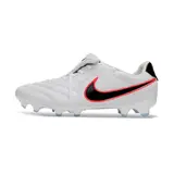 Nike Tiempo Ligera Pro White, Black and Orange Firm Ground FG Football Boot