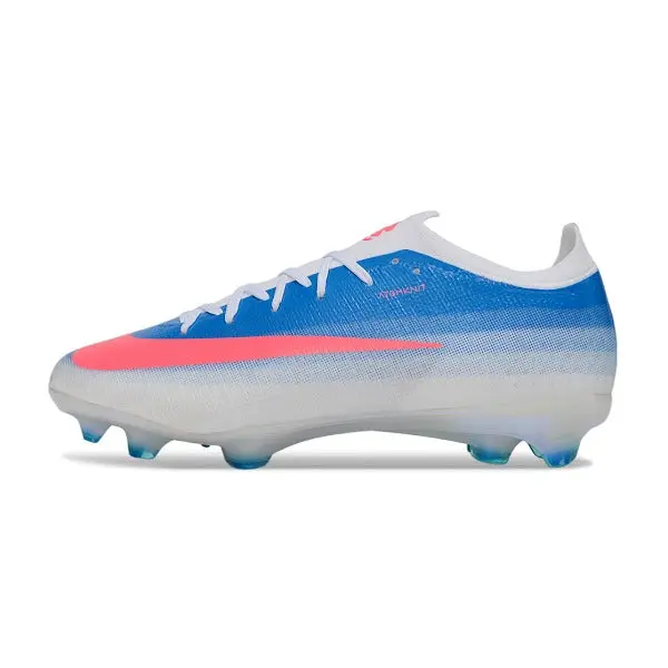 Nike Air Zoom Mercurial Vapor 17 Elite Blue, Pink and White Firm Ground FG Kids Football Boot - Light Blue