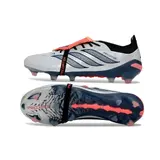 Adidas Predator 26 Elite Tongue Silver and Orange Firm Ground FG Football Boot