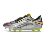 Nike Phantom Hypervenom Elite Gray Gold and Pink Firm Ground FG Football Boot
