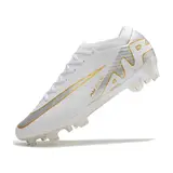 Nike Zoom Mercurial Vapor 15 Elite White Silver and Gold Firm Ground FG Football Boot