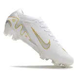 Nike Zoom Mercurial Vapor 15 Elite White Silver and Gold Firm Ground FG Football Boot