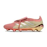 Adidas Predator 26 Elite Tongue Pink and Beige Firm Ground FG Football Boot