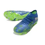 Puma Future 9 Low Cut Blue and Fluorescent Green Firm Ground FG Football Boot