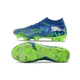 Puma Future 9 Low Cut Blue and Fluorescent Green Firm Ground FG Football Boot