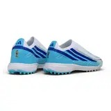 Adidas F50 Hyperfast Laceless Elite White and Light Blue Turf TF Football Boot