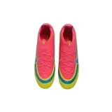 Nike Air Zoom Mercurial Vapor 17 Elite Pink, Blue and Yellow Firm Ground FG Kids Football Boot