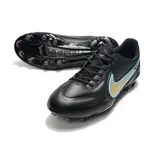 Nike Tiempo Legend 9 Elite Black and Yellow Firm Ground FG Football Boot