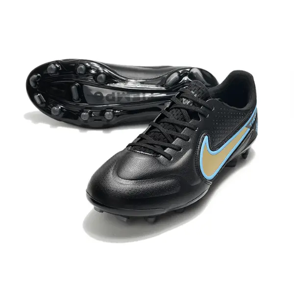 Nike Tiempo Legend 9 Elite Black and Yellow Firm Ground FG Football Boot