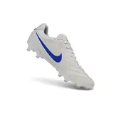 Nike Tiempo Ligera Pro White and Blue Firm Ground FG Football Boot
