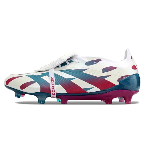 Adidas Predator 30 Elite Tongue White Light Blue and Pink Firm Ground FG Football Boot