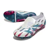 Adidas Predator 30 Elite Tongue White Light Blue and Pink Firm Ground FG Football Boot