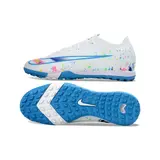 Nike Zoom Mercurial Vapor 16 Elite White and Light Blue Turf TF Football Boot