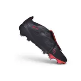 Adidas Predator 26 Tongue Elite Black and Red Leather Tech Pack Firm Ground FG Football Boot