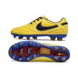 Nike Tiempo R10 Legend Elite Yellow and Blue Firm Ground FG Football Boot