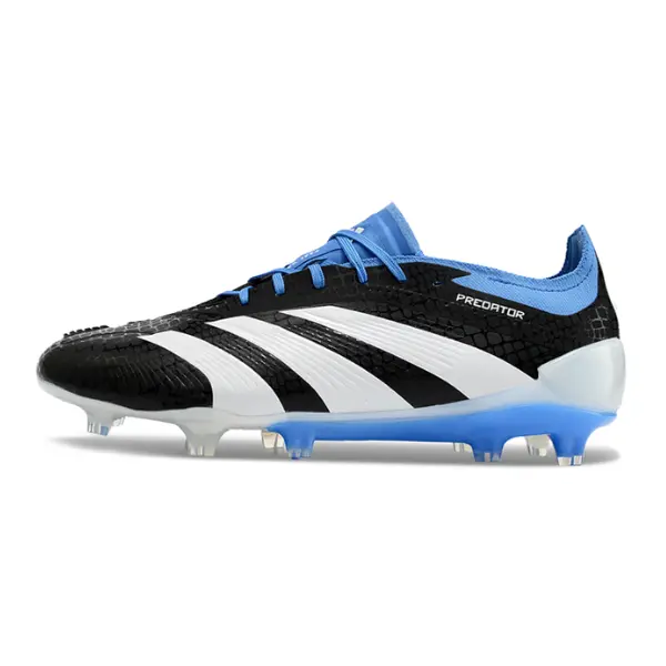 Adidas Predator 30 Elite Black White and Blue Firm Ground FG Football Boot