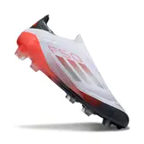 Adidas F50 Elite Laceless White Orange and Gray Firm Ground FG Football Boot