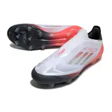 Adidas F50 Elite Laceless White Orange and Gray Firm Ground FG Football Boot