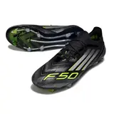 Adidas F50 Primeknit Elite Black White and Green Firm Ground FG Football Boot