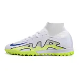 Nike Zoom Mercurial Superfly 9 Elite White and Green Turf TF Kids Football Boot