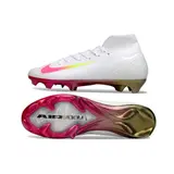 Nike Air Zoom Mercurial Superfly 10 Elite White and Pink Firm Ground FG Football Boot