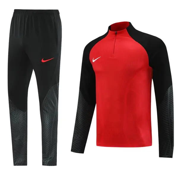 Nike Red and Black Cold Set Quarter-Zip Top and Pants