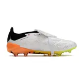 Adidas Predator 30 Elite Tongue White Black and Orange Firm Ground FG Kids Football Boot