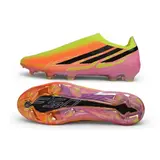 Adidas F50 Hyperfast Laceless Elite Light Green and Orange Firm Ground FG Football Boot