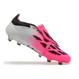 Adidas Predator 30 Elite Tongue White and Pink Firm Ground FG Kids Football Boot