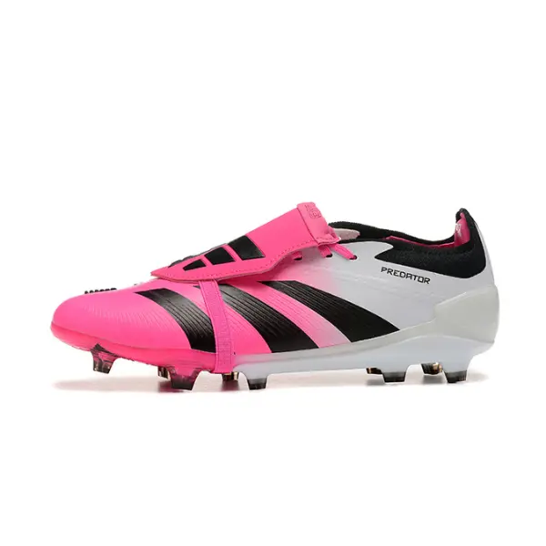 Adidas Predator 30 Elite Tongue White and Pink Firm Ground FG Kids Football Boot