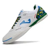 Joma Top Flex Rebound White Green and Blue Indoor IC Football Boot