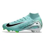 Nike Air Zoom Mercurial Superfly 10 Elite Light Blue Firm Ground FG Kids Football Boot - Aqua