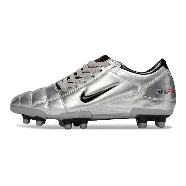 Nike Total 90 III Silver and Black Firm Ground FG Football Boot