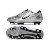 Nike Total 90 III Silver and Black Firm Ground FG Football Boot