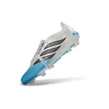 Adidas Predator 26 Elite Tongue White and Blue Firm Ground FG Football Boot