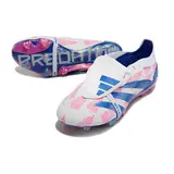 Adidas Predator 30 Elite Tongue White Blue and Pink Firm Ground FG Football Boot