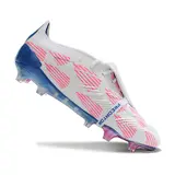 Adidas Predator 30 Elite Tongue White Blue and Pink Firm Ground FG Football Boot