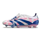 Adidas Predator 30 Elite Tongue White Blue and Pink Firm Ground FG Football Boot