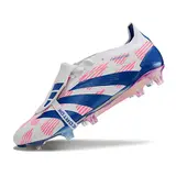 Adidas Predator 30 Elite Tongue White Blue and Pink Firm Ground FG Football Boot