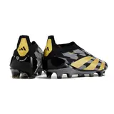 Adidas Predator 30 Elite Laceless Black Gray and Gold Firm Ground FG Football Boot