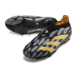 Adidas Predator 30 Elite Laceless Black Gray and Gold Firm Ground FG Football Boot