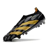 Adidas Predator 30 Elite Laceless Black Gray and Gold Firm Ground FG Football Boot