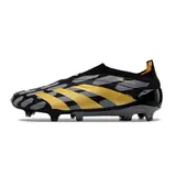 Adidas Predator 30 Elite Laceless Black Gray and Gold Firm Ground FG Football Boot