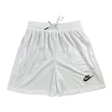 Nike White Shorts - Black Swoosh