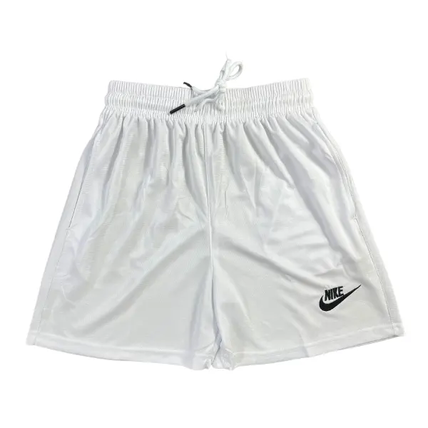 Nike White Shorts - Black Swoosh