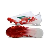 Adidas F50 Elite Laceless White and Red Firm Ground FG Football Boot - White/Red/Green
