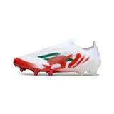 Adidas F50 Elite Laceless White and Red Firm Ground FG Football Boot - White/Red/Green