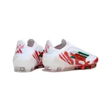 Adidas F50 Elite Laceless White and Red Firm Ground FG Football Boot - White/Red/Green