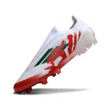 Adidas F50 Elite Laceless White and Red Firm Ground FG Football Boot - White/Red/Green